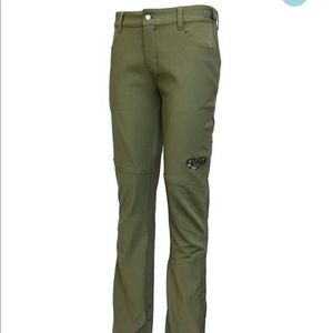 Hunting pants with adjustable waist band